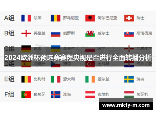 2024欧洲杯预选赛赛程央视是否进行全面转播分析